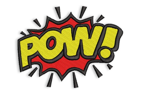Comic POW Embroidery Design Review for Personalized Gifts