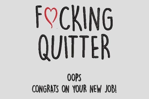 Congrats on Your New Job Embroidery Design Review