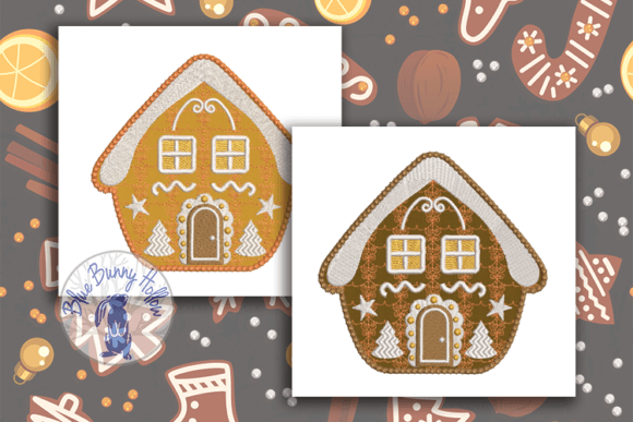 Gingerbread Cottage 6: A Festive Embroidery Design for Seasonal Creations