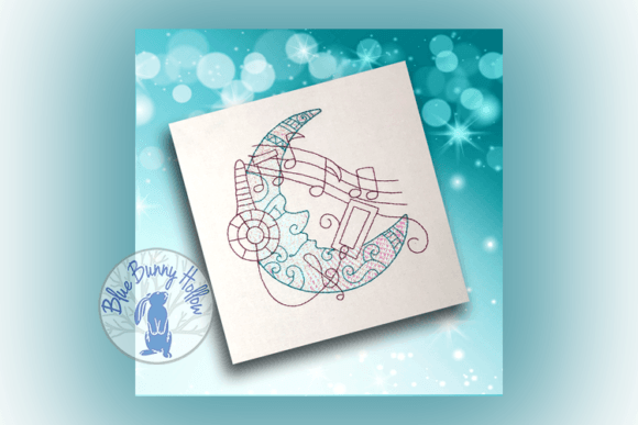 Moon Music Embroidery Design Review for Boutique Sweatshirts