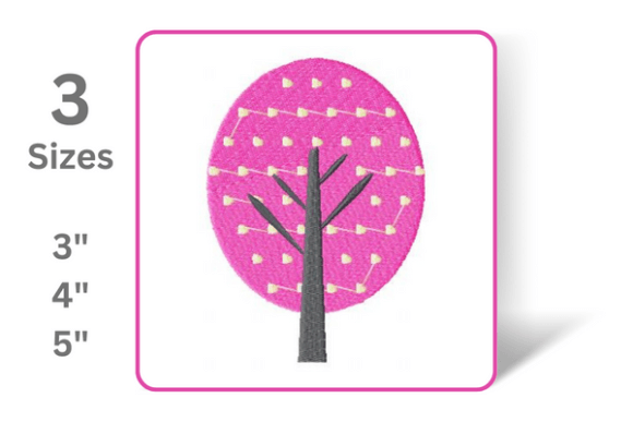 Pink Tree Embroidery Design Review for Small Business Merch