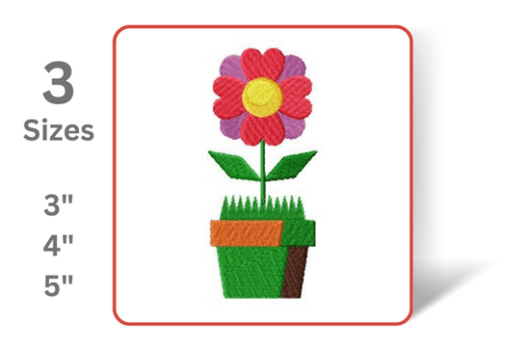 Potted Flower Embroidery Design Review for Craft Fairs