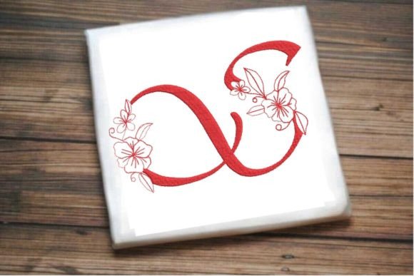 S Floral Monogram Letter: A Versatile Embroidery Design for Creative Sellers
