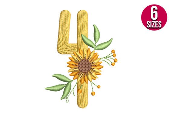 Sunflower Alphabet Number Four Review for Seasonal Embroidery Projects