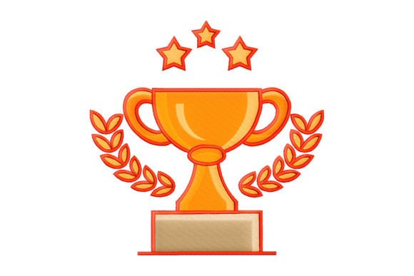 Trophy Winner Achievement Cup Embroidery Design Review