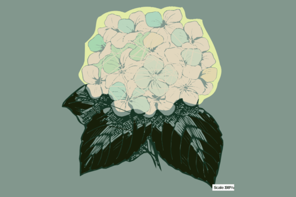 White Hydrangea Green Leaf: A Timeless Embroidery Design for Your Shop