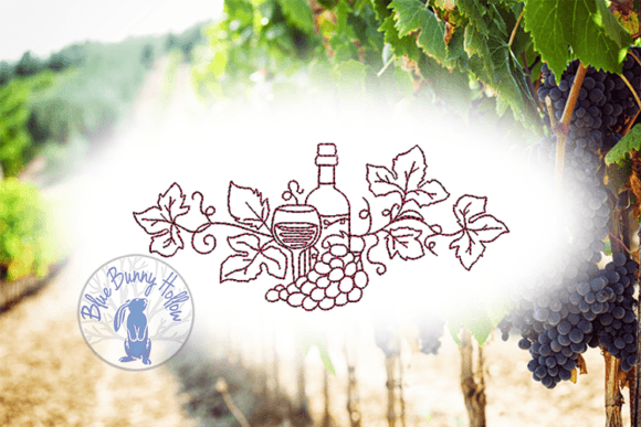 Wine Tasting 8: A Bold Embroidery Design for Craft Fairs
